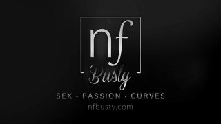 Busty brunette babe Crystal Rae face fucks &  titty fucks her man until she’s covered in cum