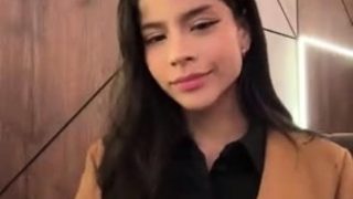 Outdoor pussy masturbation with teenage naked brunette