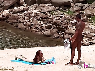 The massive cocked black dude picking up on the nudist beach. So easy, when you’re armed with such a blunderbuss.