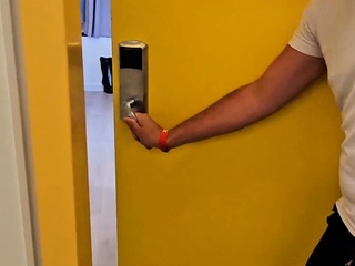 Two sexy brunette lesbians licking each others pussies